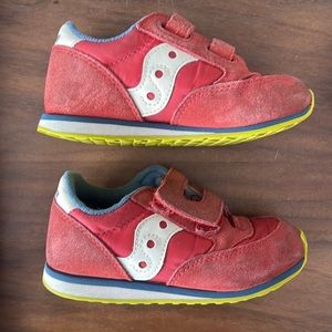 Saucony Jazz Red Velcro sneakers
